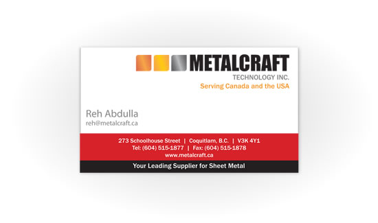 MetalCraft - Business Cards MetalCraft - Business Cards